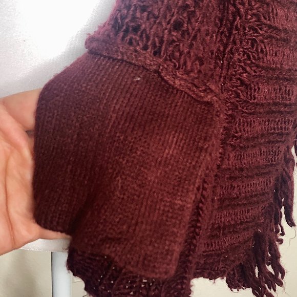 Pete & Greta Johnny Was Wool Blend Brand Knit Fringe Sweater Cardigan Size M - Picture 8 of 10